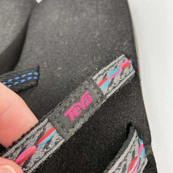 Teva Women's Olowahu Flip-Flop Size 7 Gray Pink Teal - Picture 4 of 7